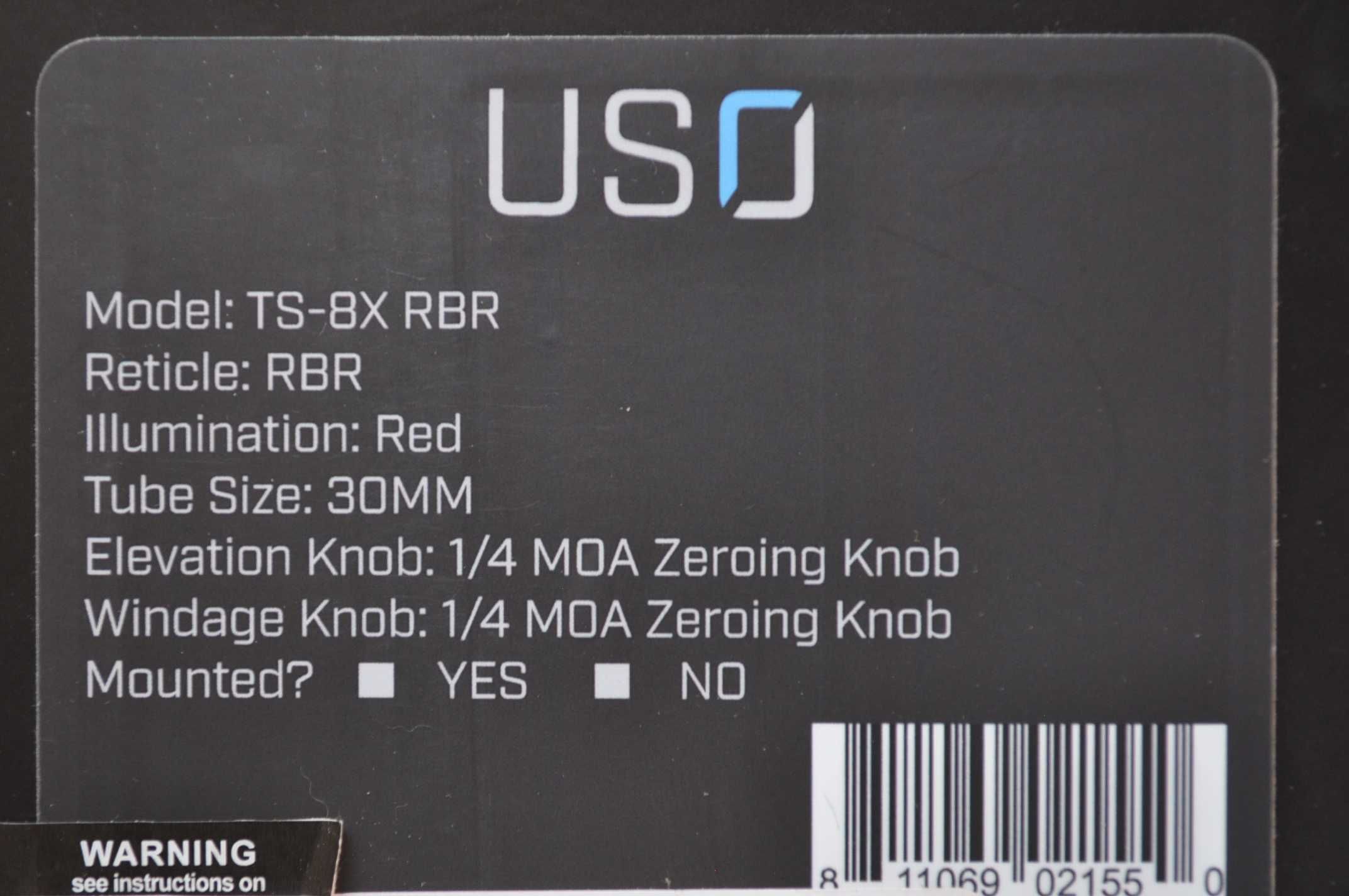 Luneta U.S.Optcs TS Series 1-8x24 TS-8X RBR FFP MIL