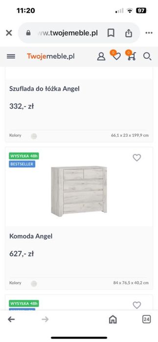 Meble młodzieżowe Wójcik Angel- okazja !!!