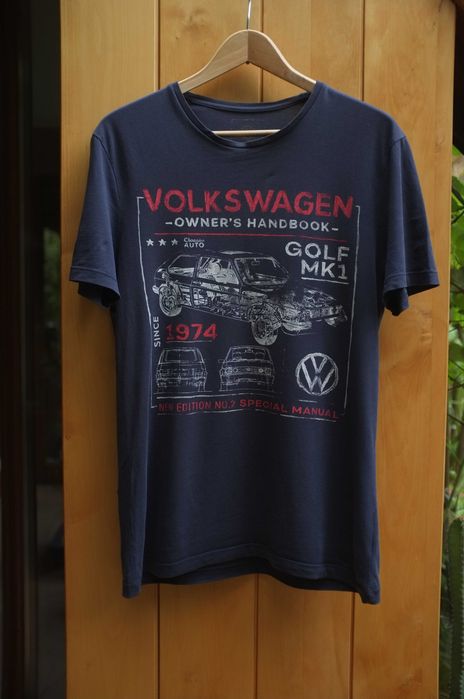granatowy T-shirt koszulka Volkswagen Official Golf MK1 Classic Auto S