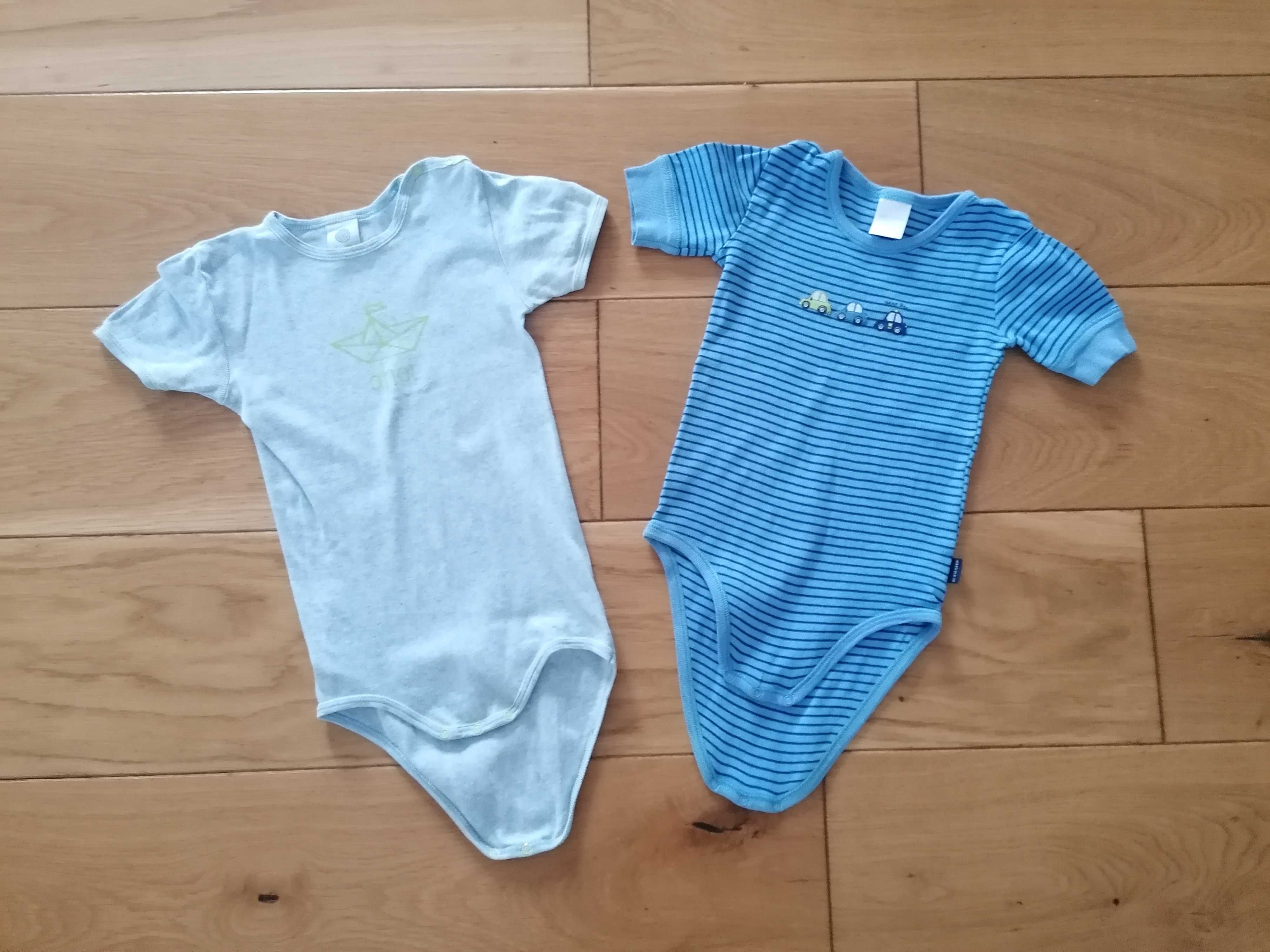 Zestaw Saneta Schiesser 2x body autka niebieskie 98-104cm 2-3 lata