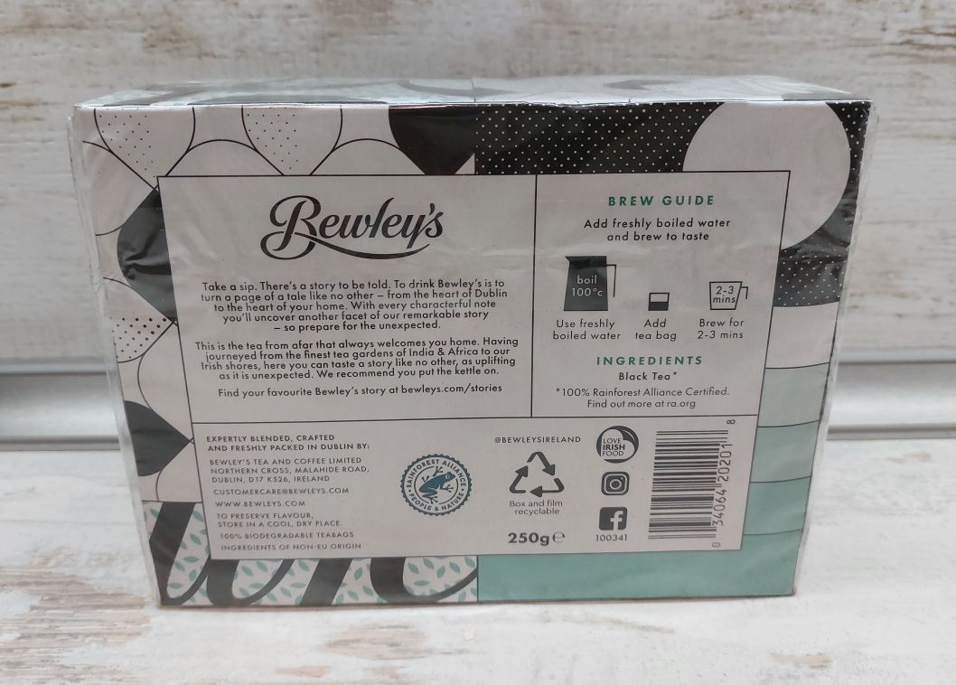 Ірландський чай в пакетиках Bewleys Irish Breakfast Tea англійський