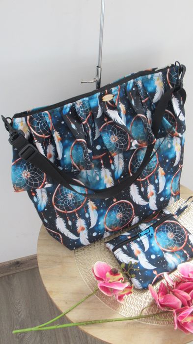 Promo!! Torebka Marzeń w Łapacze Snów z Falbanką Delux + kosmetczka Rę