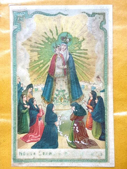 Antigo registo com imagem da Nossa Senhora do Bom Porto