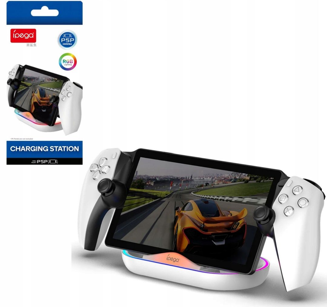 Stacja Ładująca PSP Podstawka RGB LED na Sony PlayStation Portal