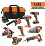 Ridgid R96850 Zestaw 8 narzędziowy 18v 2xbateria+ładowarka+torba z USA