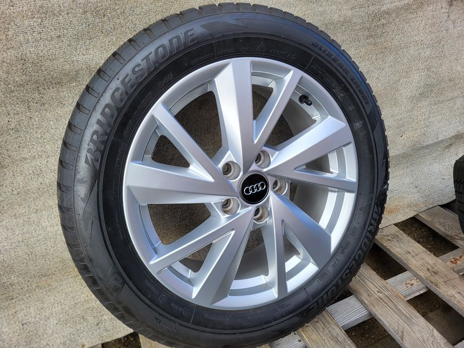 [K335] Koła zimowe 17 Cali 5x112 + Opony 215/55/17 6mm Audi Oryginał
