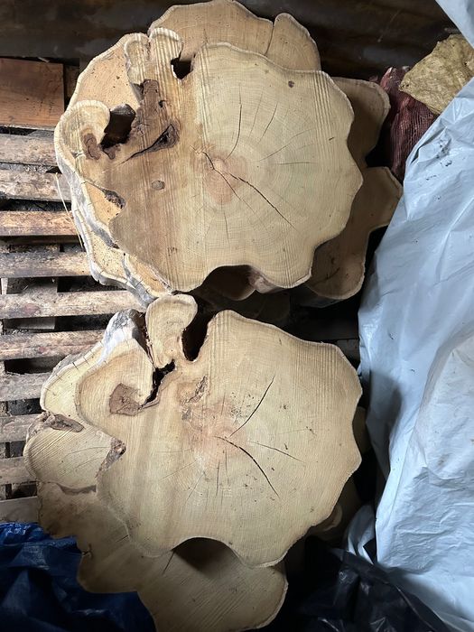 Plastry drewna akacji na stolik kawowy