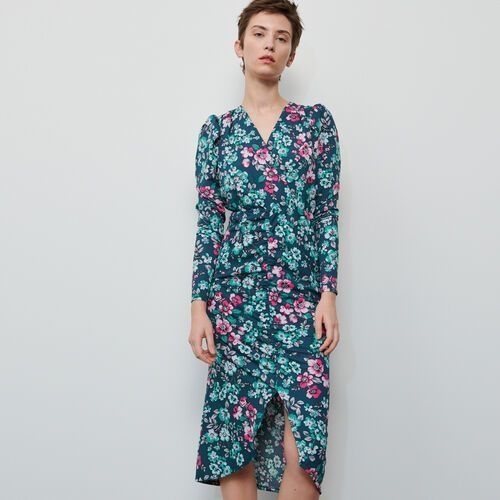 Dzianinowa sukienka w kwiaty - Reserved