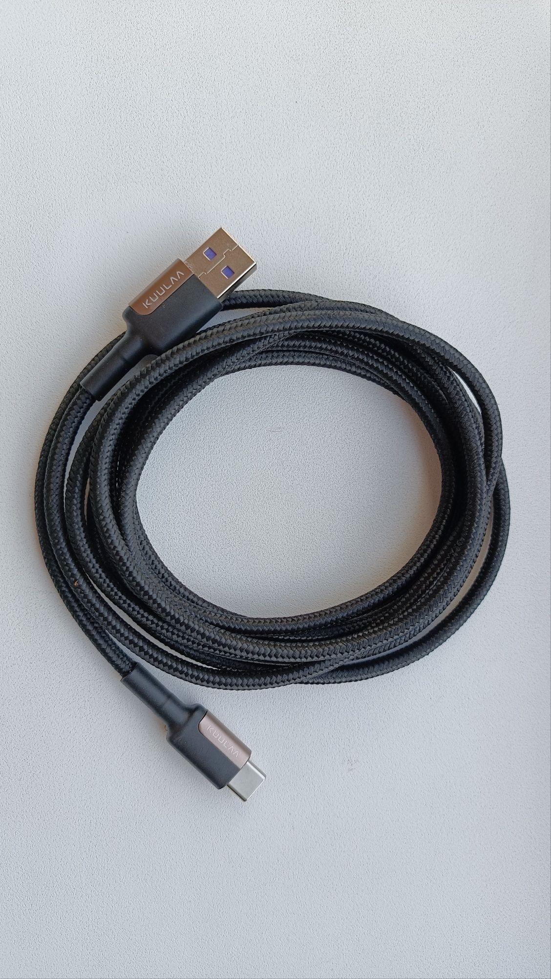 Кабель KUULAA USB A to USB Type-C, 5A, 2м, швидка зарядка