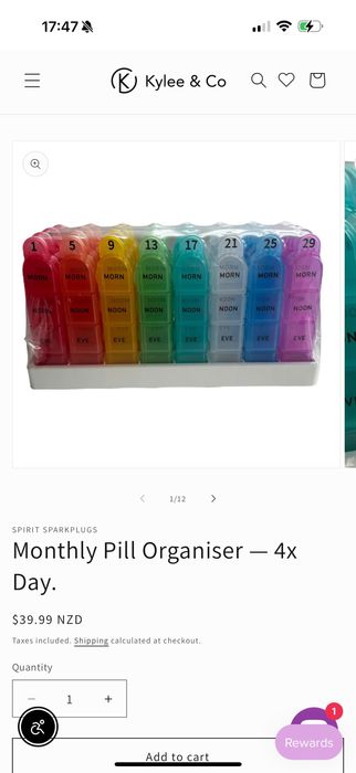 Таблеточница на месяц