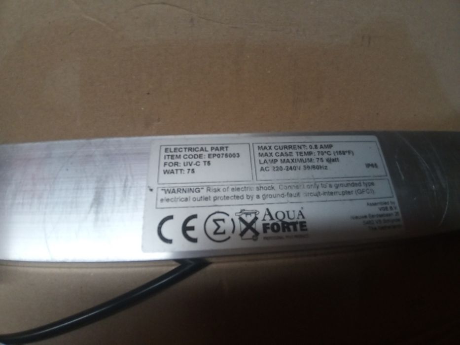 aquaforte lampa uvc 75w sterylizator do oczka stawu basenu