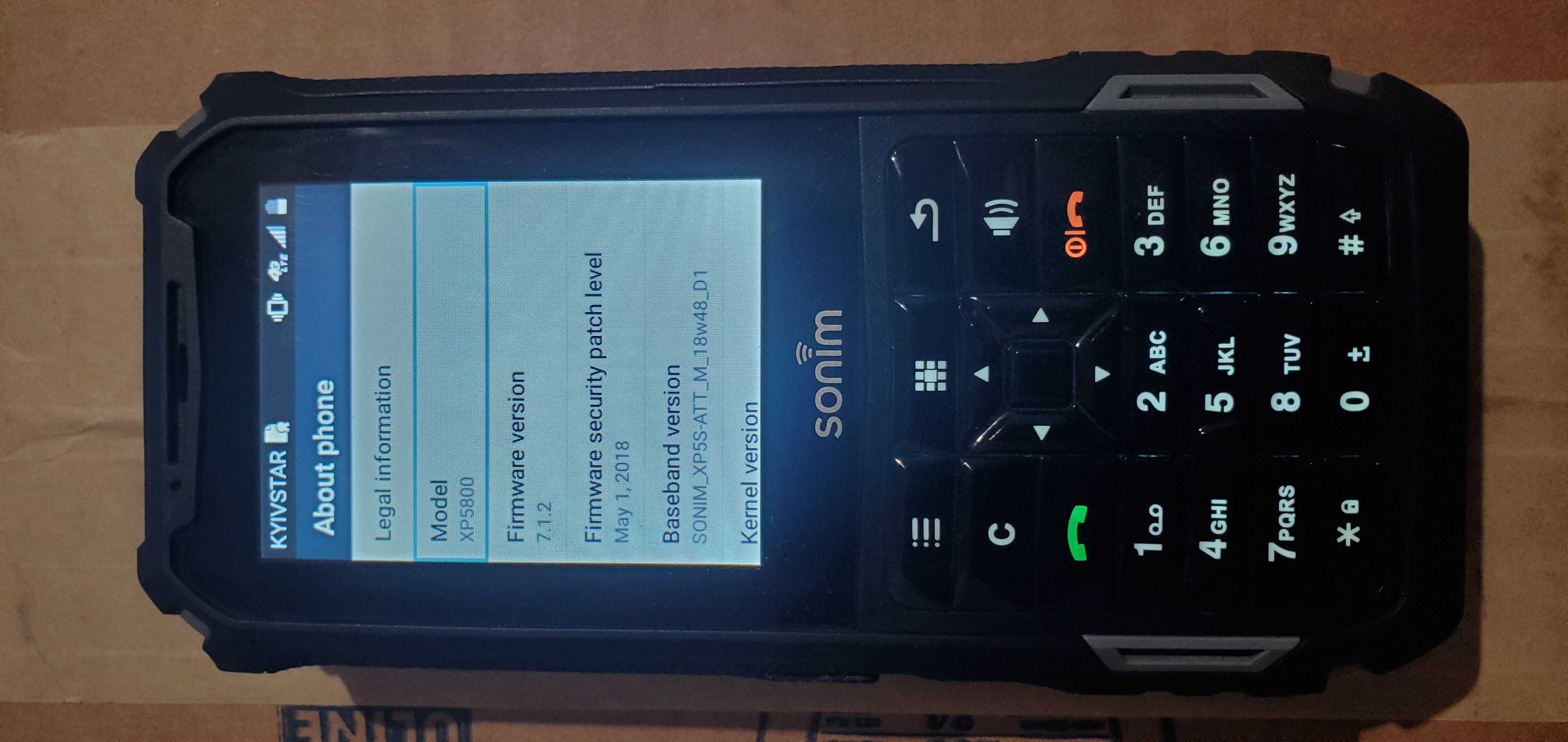 Захищений телефон Sonim XP5S XP5800, 2СІМ, 4G, мова англ, 2/16Gb памят