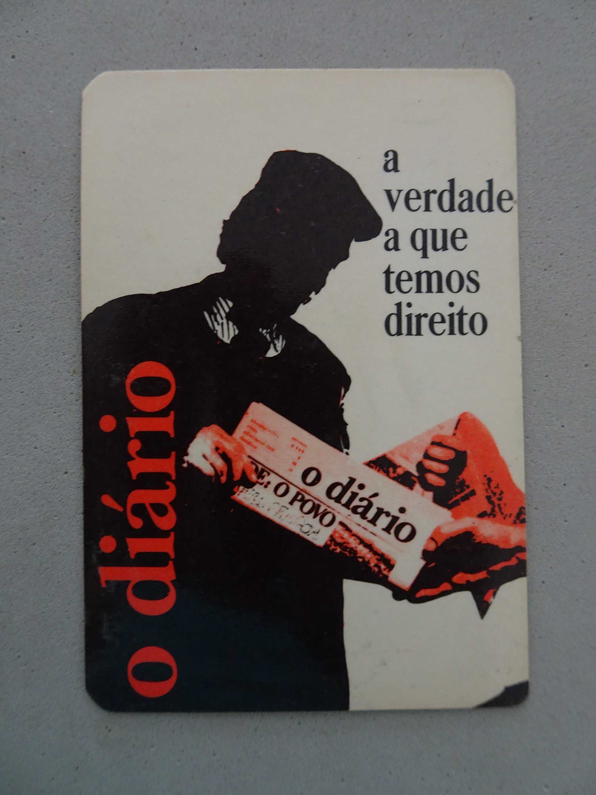 Antigo calendário ano 1977 - O diário - A verdade a que temos direito