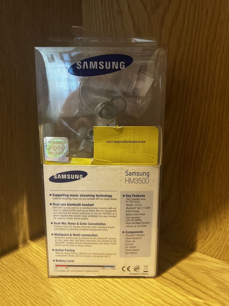 Гарнітурa bluetooth samsung HM3500 та захисне скло на айфон 6s