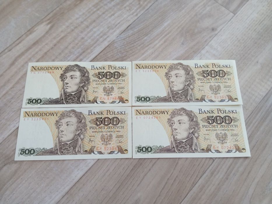 500 zł - banknot 1982 r. Stan idealny UNC.