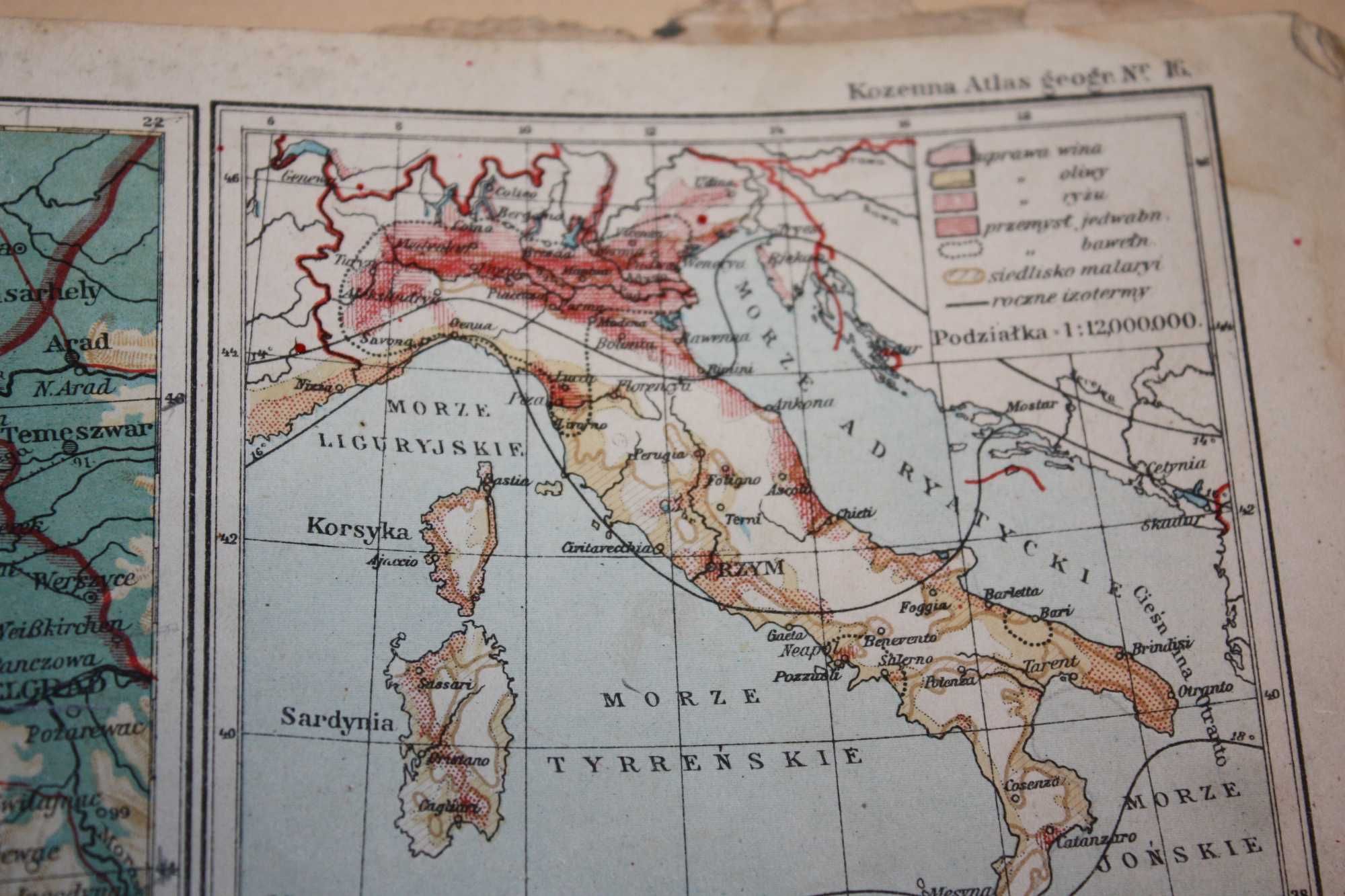 KOZENNA Atlas geograficzny Wiedeń 1916