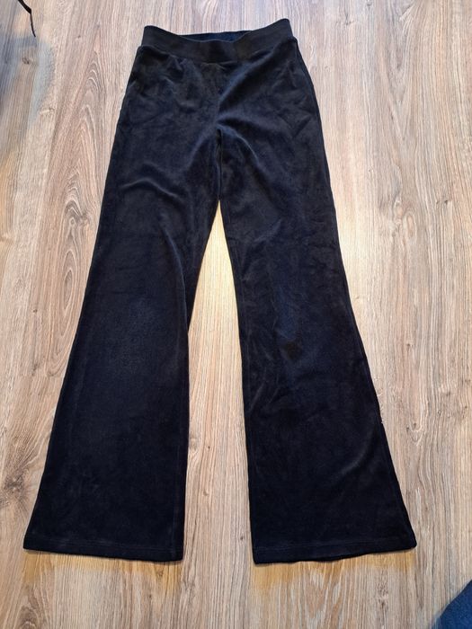 Spodnie dzwony welurowe 140 134