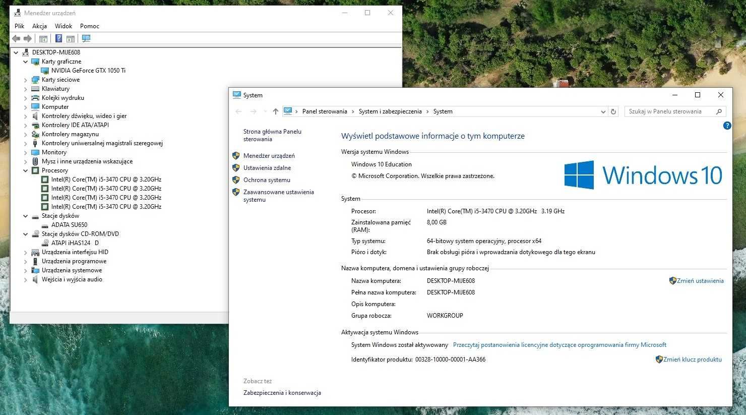 Tani komputer do gier i5-3470 GTX 1050Ti RAM 8GB DDR3 SSD 240GB W10