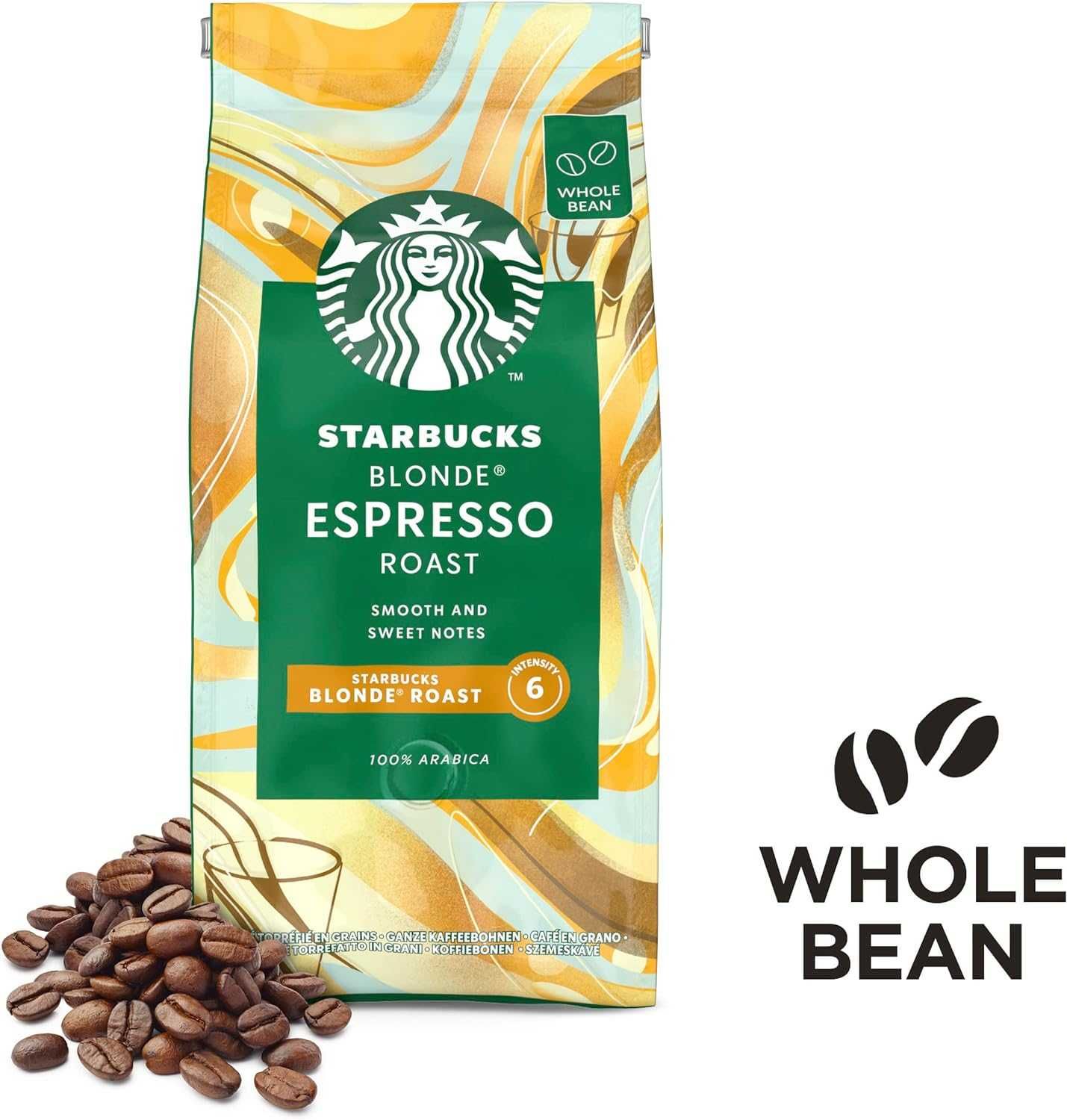 ZESTAW 6 SZT STARBUCKS Blonde Espresso Blonde Roast Ziarnista 200g