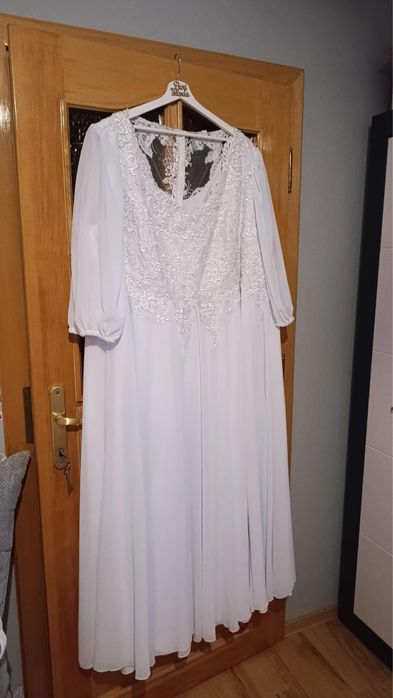 Suknia ślubna plus size 7xl z koronką
