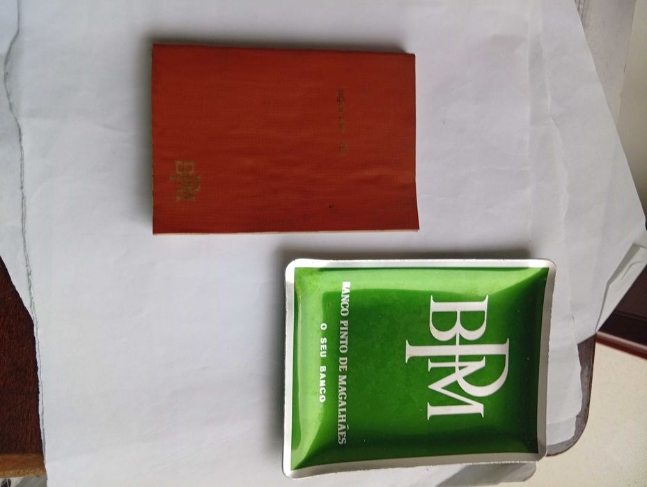 Magnifico cinzeiro vintage BPM com oferta agenda do mesmo banco