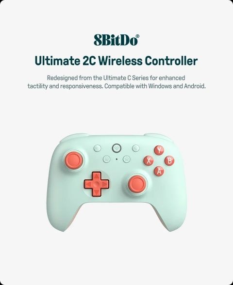 Bezprzewodowy 8BitDo Ultimate 2C Wireless Pad miętowy