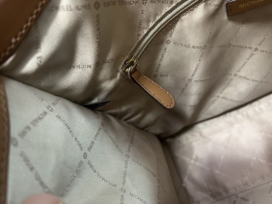 Сумка michael kors kenley tote bag monogram brown large, оригінал