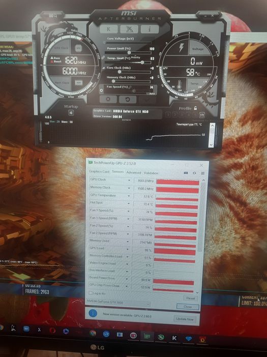 Видеокарта ASUS TUF GTX  GAMING 1650 4GB КАК НОВАЯ! пломба и другие