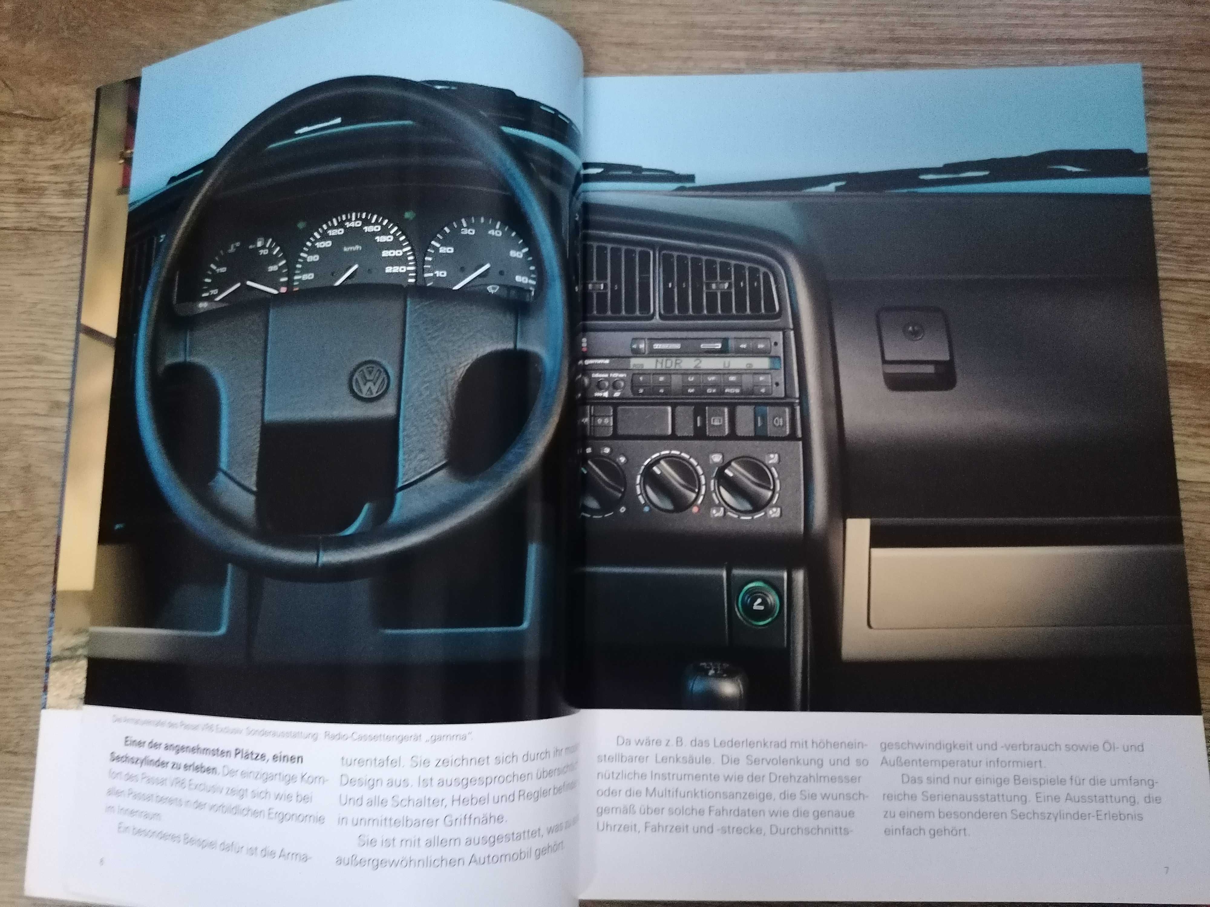Prospekt VW Passat B3 VR6 GL, GT, Exclusiv