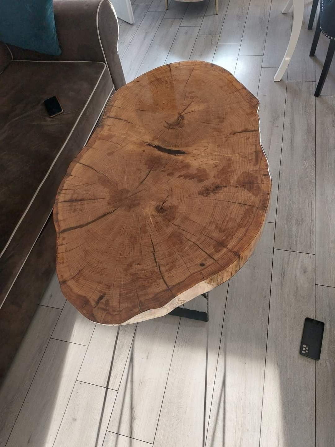 Stolik kakowy z drewna
