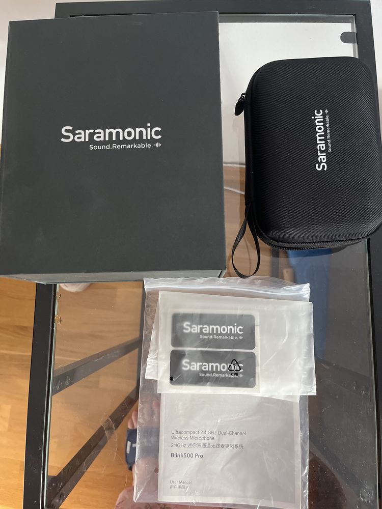 Bezprzewodowe mikrofony SARAMONIC Blink500 Pro B2 jak nowe!