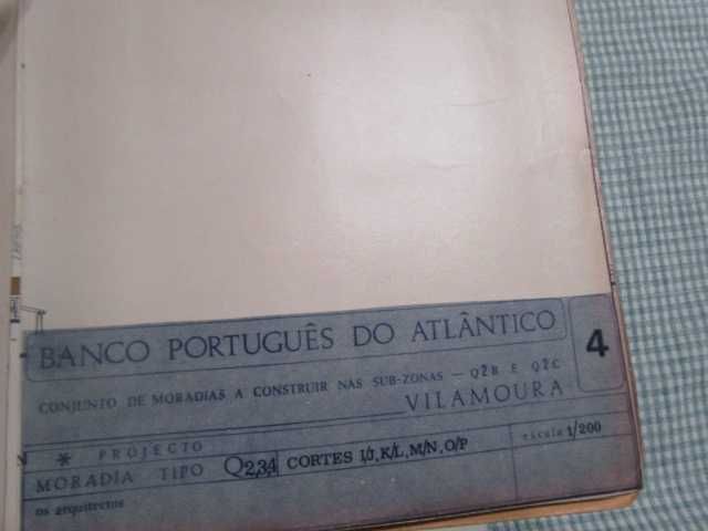 Plantas antigas Vilamoura urbanização Banco Português Atlântico
