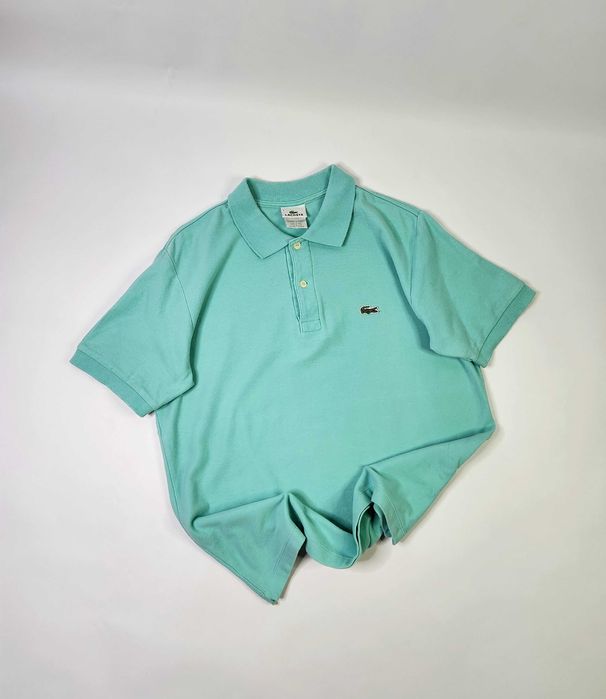 Lacoste 5191L Koszulka Polo Turkusowa Bawełniana Męska Vintage 00s M