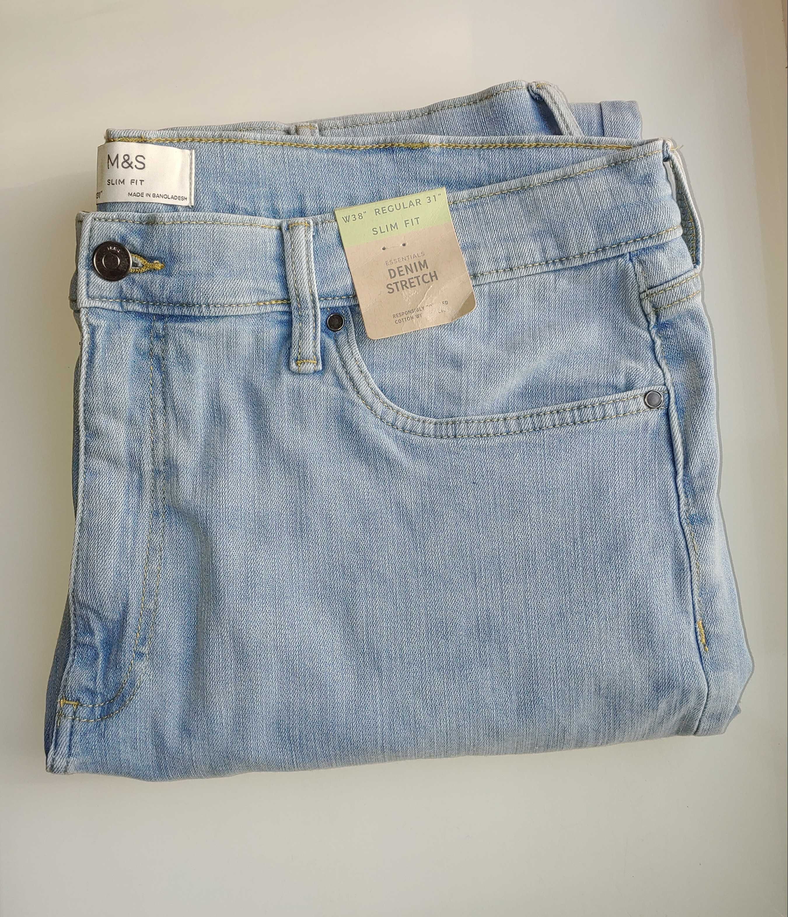 Джинсы мужские Marks & Spencer Slim Fit Stretch Jeans, р. W38, L31.