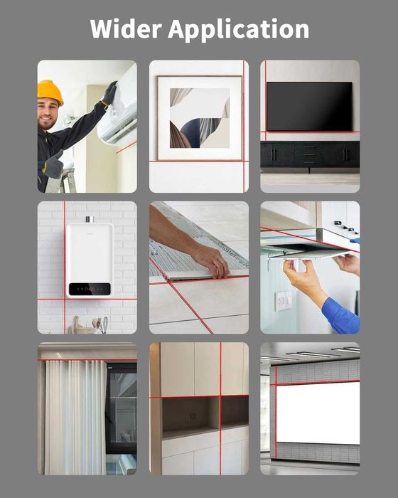 Odkurzacz do pyłu wiertniczego z poziomicą laserową i LED