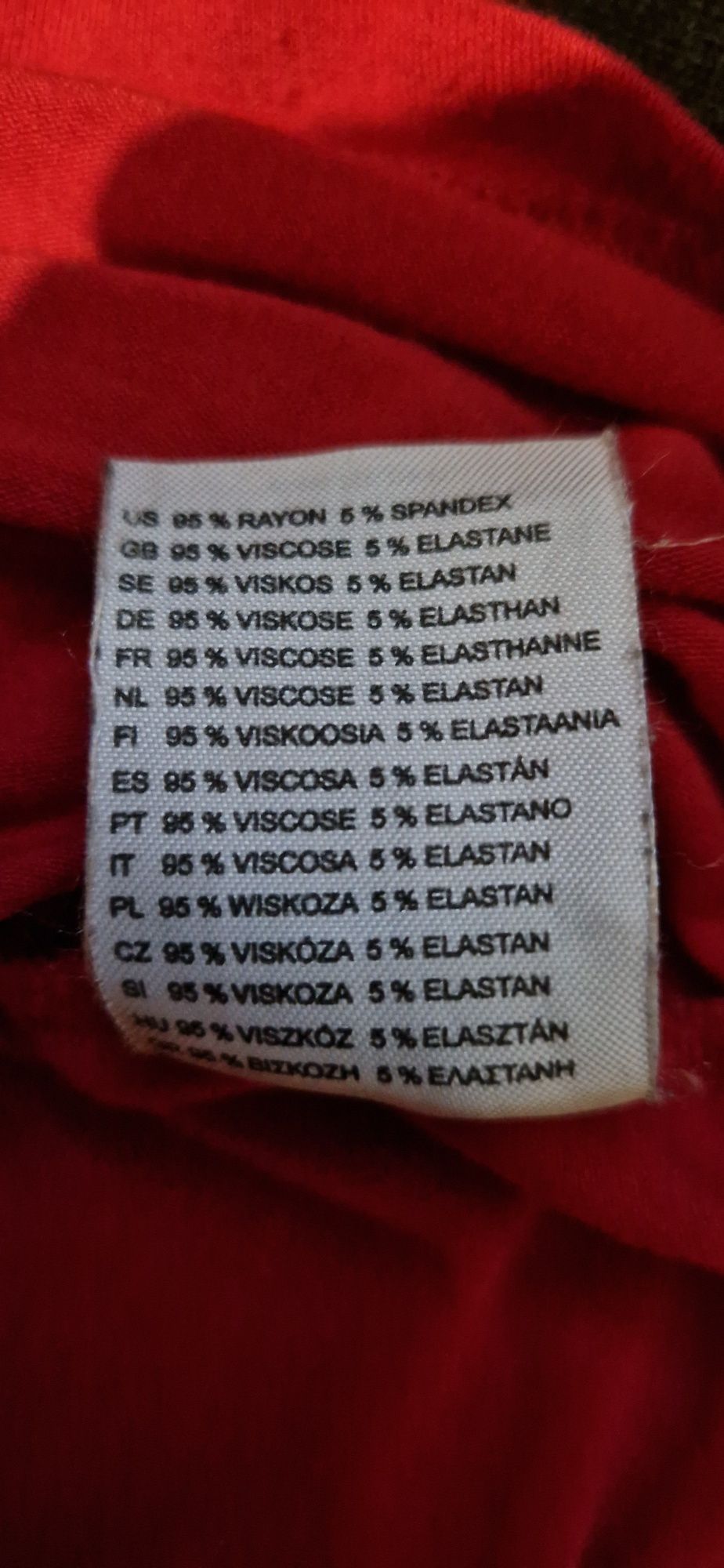 Czerwona bluzka tunika ciążowa, do karmienia H&M Mama