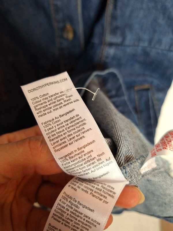 Bawełniana sukienka jeansowa na ramiączkach ogrodniczka 46 18 XXXL