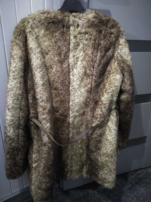 Damskie futerko panterka na podszewce