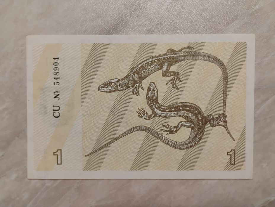 Banknot Litwa - 1 talonas z 1991 r.
