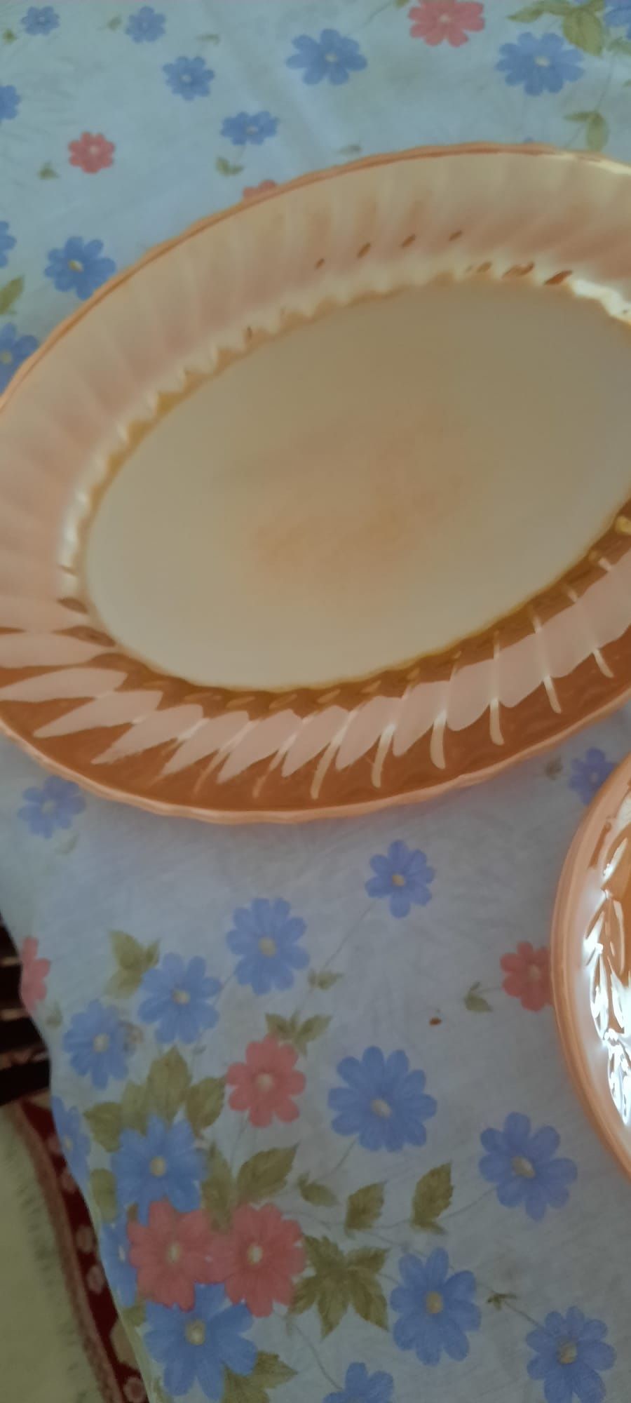 Pratos sopa (4), rasos (6) e travessa