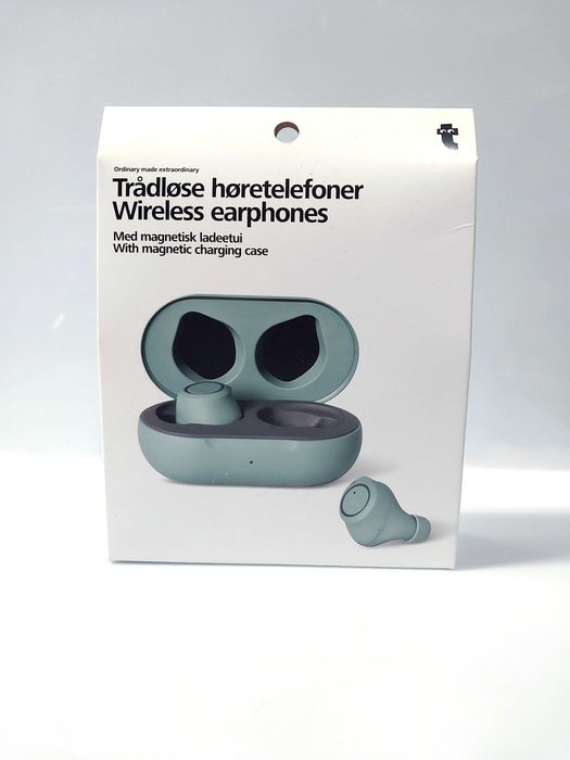 Słuchawki douszne zielone bezprzewodowe bluetooth - Flying Tiger NOWE