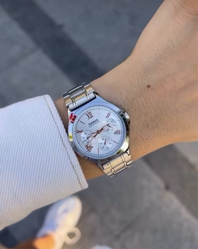 Акция!Часы женские Casio серебро золото оригинал на подарок новый год