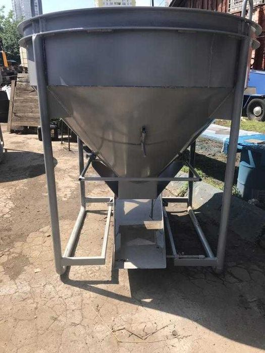 Бадья, бункер конусний БН 0,5 ( h1350/d1260). Бункеры для бетона