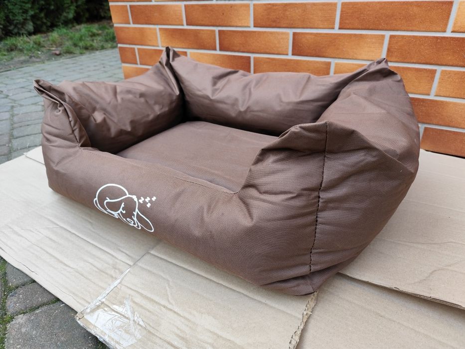 Solidne legowisko dla psa - brązowe - 75x60 cm