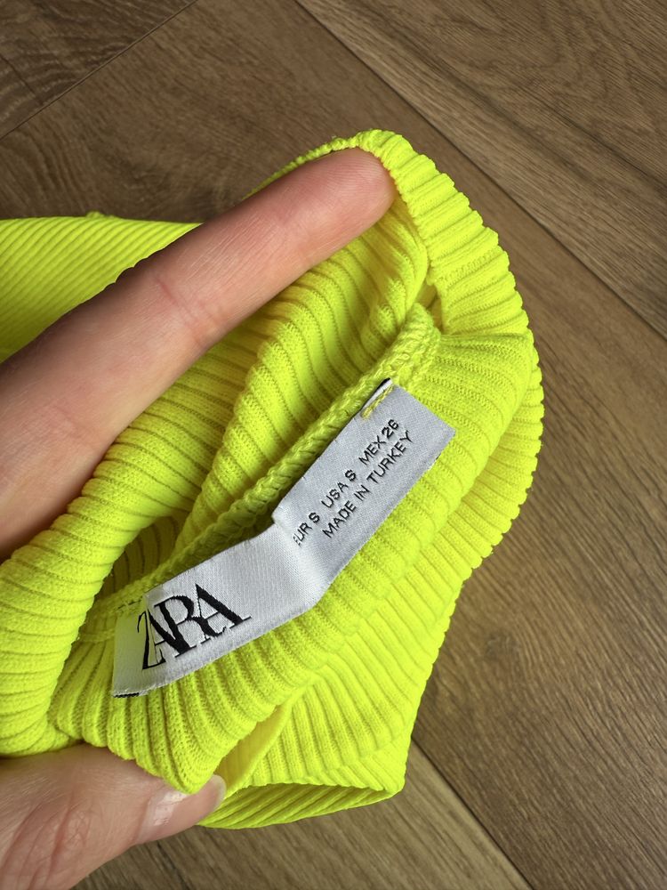 ZARA neonowa bluzka S