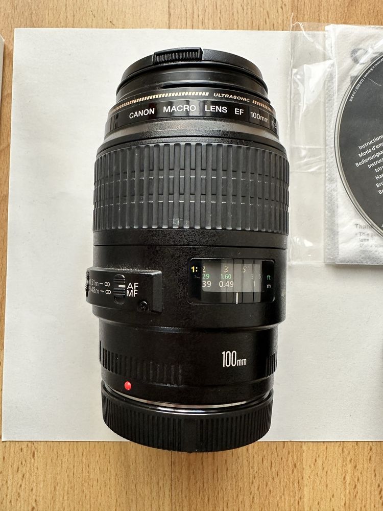 Canon 100mm f/2.8 macro USM z pudelkiem