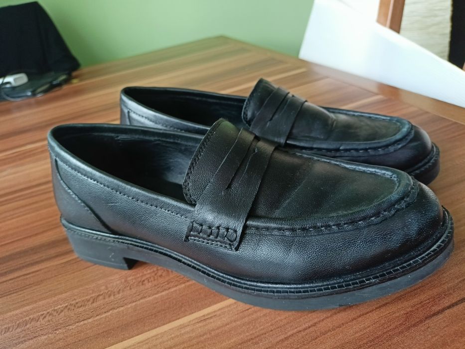Mokasyny 38 szersza stopa półbuty
