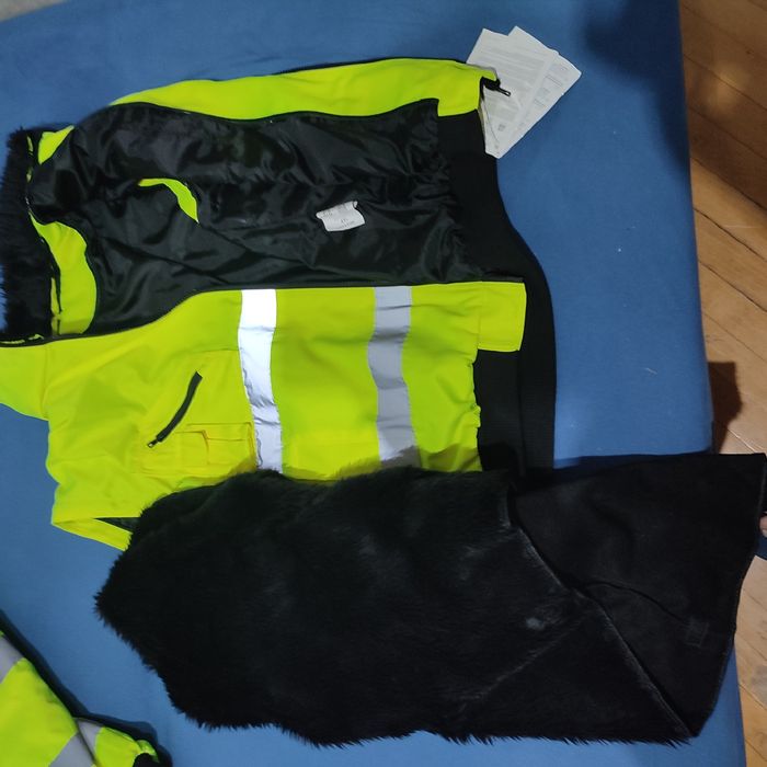 kurtka robocza zimowa odblaskowa ostrzegawcza 4xl kamizelka futerko
