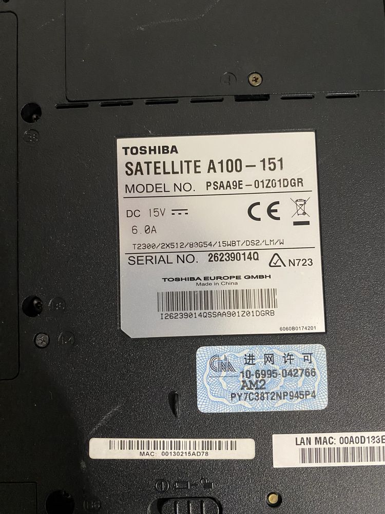 Toshiba satellite a100-151