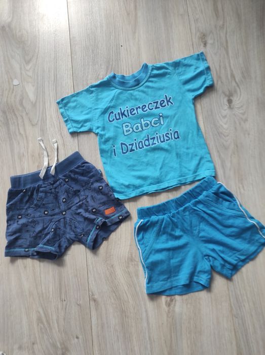 Spodenki bluzka rozm 80 zestaw